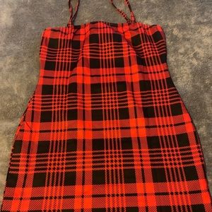 Bodycon spaghetti strap dress.